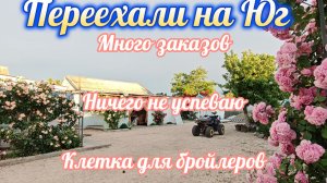 ПЕРЕЕХАЛИ НА ЮГ, НИЧЕГО НЕ УСПЕВАЮ, СДЕЛАЛИ КЛЕТКУ ДЛЯ БРОЙЛЕРОВ, МНОГО ЗАКАЗОВ