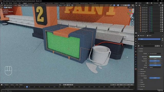 Blender in Practice Creating a 3D Factory 12 - Texturing the First and Second Modules смотреть онлайн