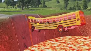 Тачки против гигантской лавовой ямы 🎮 симулятор гонки игры про машинки vfibyrb