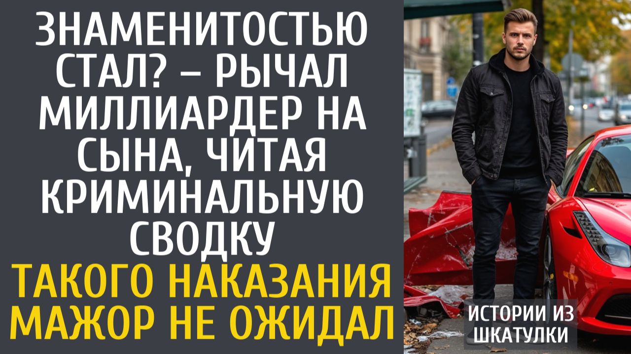 Истории из жизни: Знаменитым стал? – рычал богач на сына, читая криминальную сводку… смотреть онлайн