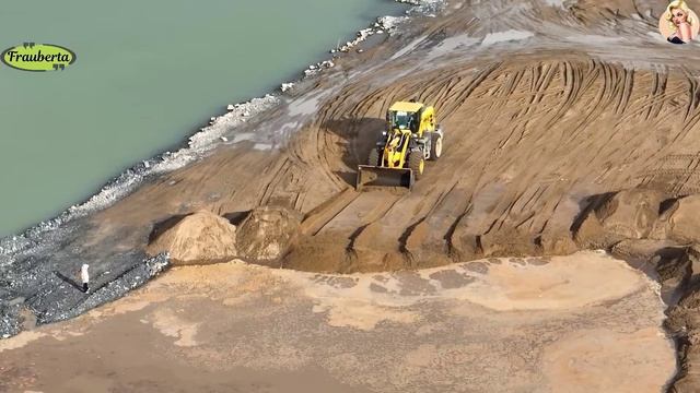 Строительство, дороги на озере, высотные съёмки смотреть онлайн