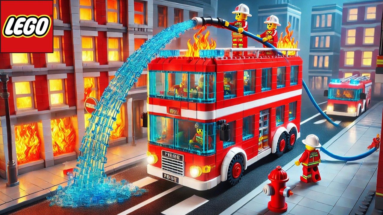 LEGO City Fire Truck Saves the Building 🔥 Lego Auto Tech смотреть онлайн