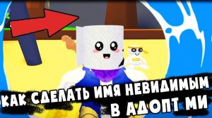 Как скрыть свое имя и имя питомца  в Адопт Ми . Как сделать невидимым имя . ЛайфХаки Adopt me