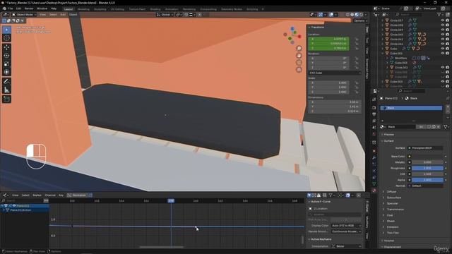 Blender in Practice Creating a 3D Factory 15 - Animating the First and Second Modules смотреть онлайн