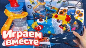АСМР НАБОР ИГРЕШЕК ВОДНЫЕ ГОРКИ С АКУЛОЙ ! ИГРУШКИ МУЛЬТИКИ ДЛЯ ДЕТЕЙ АКУЛА НА ПУЛЬТЕ УПРАВЛЕНИЯ