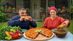 Невероятная гигантская пицца Биррия с сочным мясом и плавленым сыром!