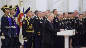 Вручение ордена Жукова Президентскому полку