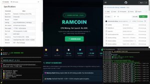 RAMCOIN v1.0.0 — ЗАПУСК КРИПТОВАЛЮТЫ В ПРЯМОМ ЭФИРЕ | CPU-майнинг | Честный запуск