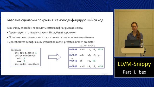 Внедрение llvm-snippy в Ibex смотреть онлайн