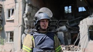 Последствия атаки БПЛА в Горловке