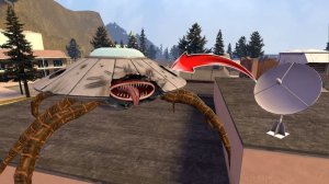 Я нашел гигантского пожирателя НЛО на крышах! 🚨 GMod