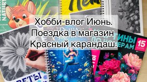 Хобби-влог июня. Новые раскраски, материалы, поездка в магазин Красный карандаш.