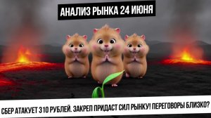 Анализ рынка 24 июня. Сбер вытянет рынок вверх? Переговоры все ближе? Что с рублем? Нефть и газ!