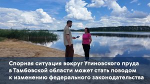 Спорная ситуация вокруг Утиновского пруда может стать поводом к новому федеральному закону