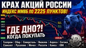 Крах акций России продолжается! Где с*ка дно?! Газпром Сбер Северсталь Яковлев Алроса Сегежа Самолет