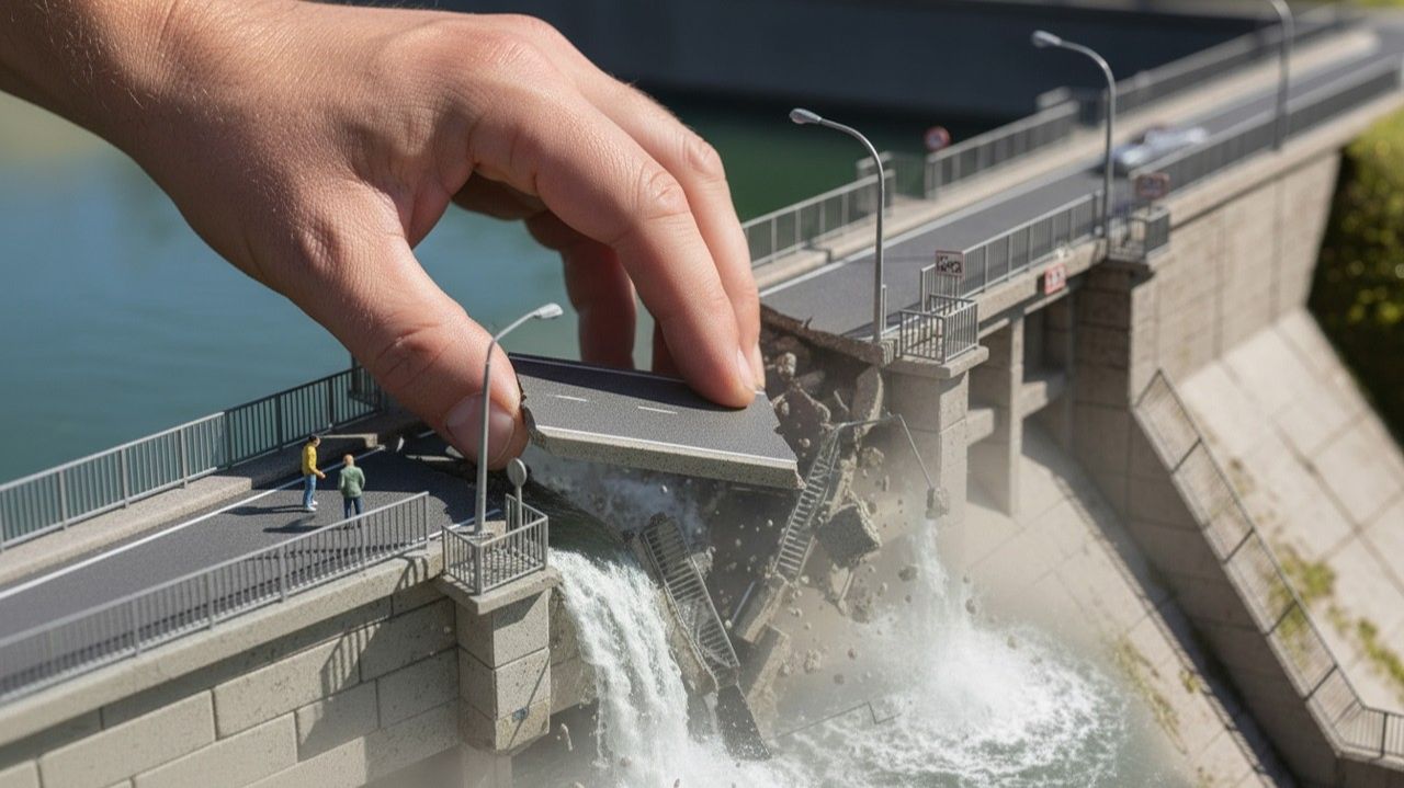 Экстренная ситуация с трещиной в плотине 😱🌊 Миниатюрная спасательная операция | Диорама. Мультики