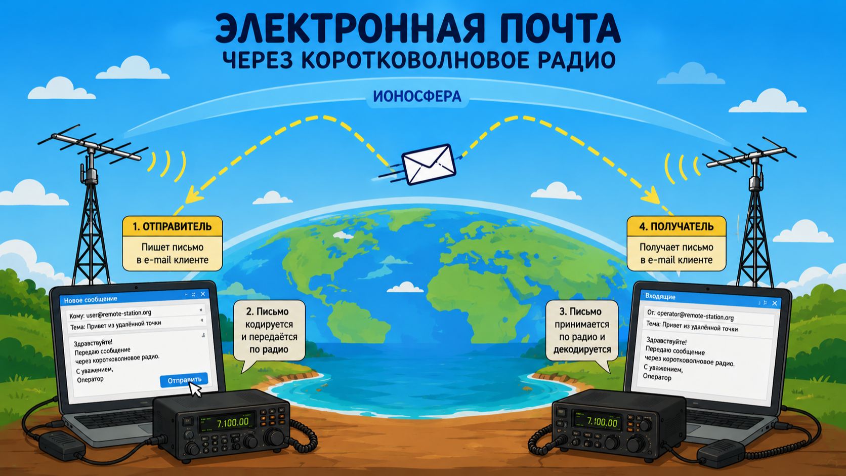 WinLInk - настоящий EMail там, где совсем нет интернета. EMmail на коротких волнах. смотреть онлайн