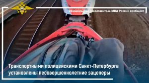 Ирина Волк: Транспортными полицейскими Санкт-Петербурга установлены несовершеннолетние зацеперы