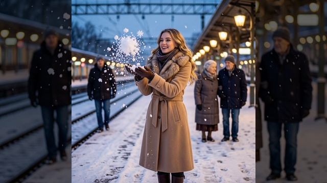 А снег кружил и падал на ресницы ❄️❤️