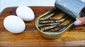 Яйца со шпротами! Муж расцеловал бы руки за такую закуску. Не рецепт, а подарок!