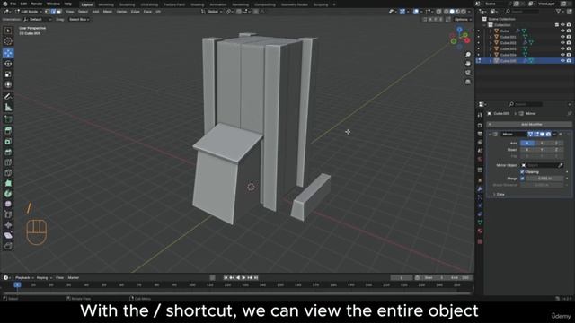 Create a Stylized Fort for Games Blender to Substance 2 - Making the tower symmetrical
