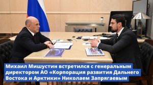 Михаил Мишустин встретился с генеральным директором КРДВ Николаем Запрягаевым