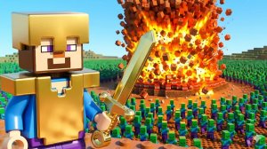 GOLDEN STEVE vs 9999 ZOMBIES ｜ Minecraft Animation ｜ Lego Stop Motion