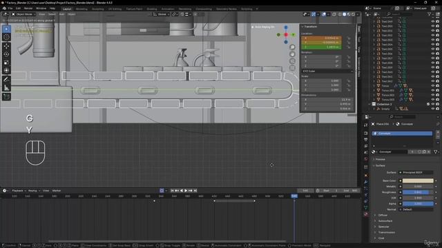 Blender in Practice Creating a 3D Factory 16 - Animating the Third Module