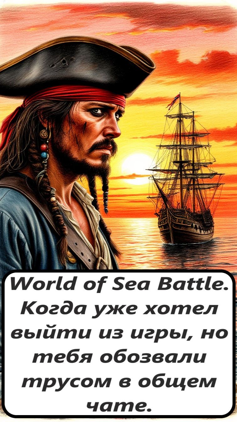 World of Sea Battle. Когда уже хотел выйти из игры, но тебя обозвали трусом в общем чате.