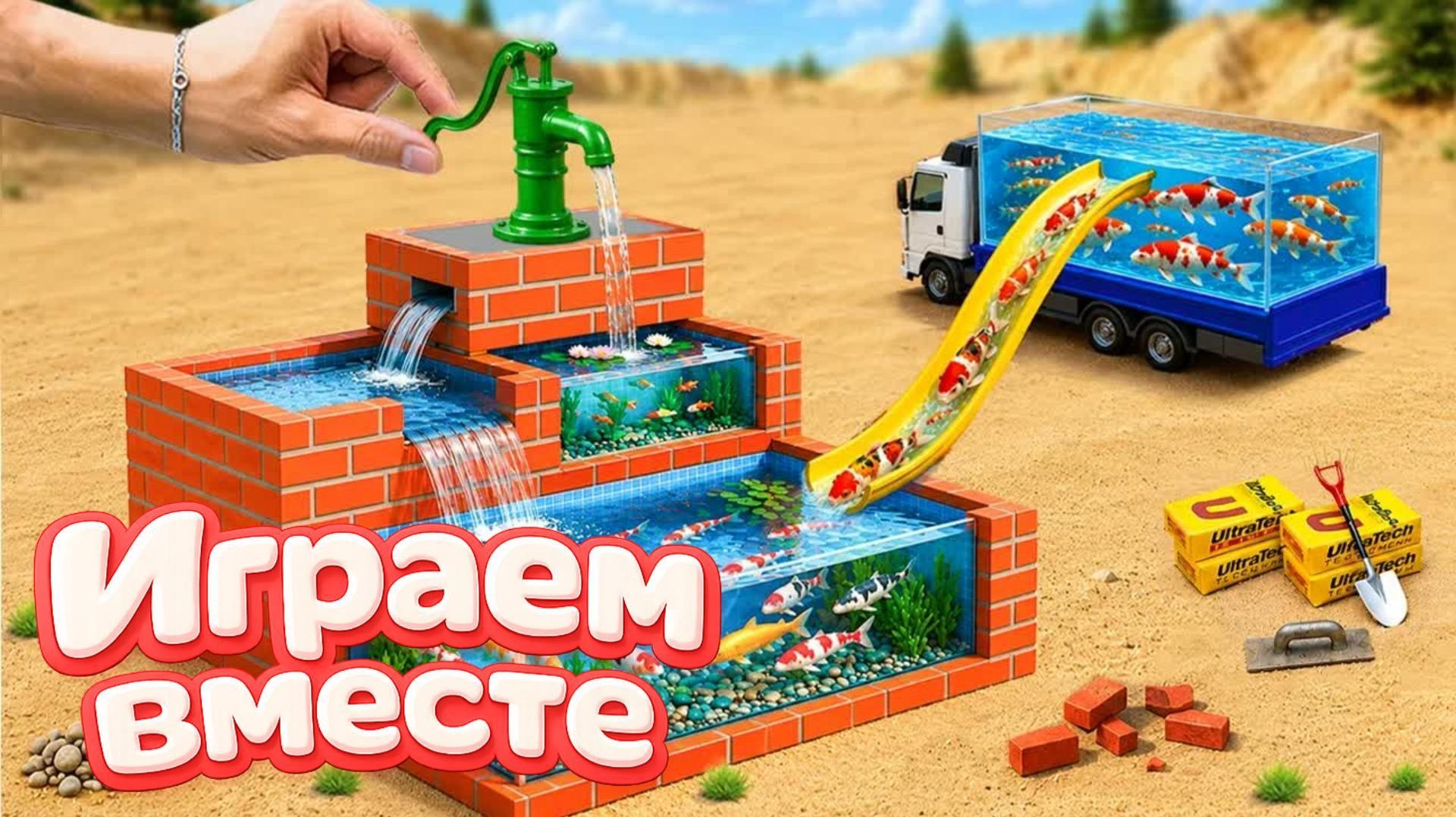 ИГРАЕМ ВМЕСТЕ В ИГРУШКИ ИЗ МУЛЬТИКОВ ДЛЯ ДЕТЕЙ ! СТРОИМ ИГРУШЕЧНЫЙ БАССЕЙН №8 ! смотреть онлайн