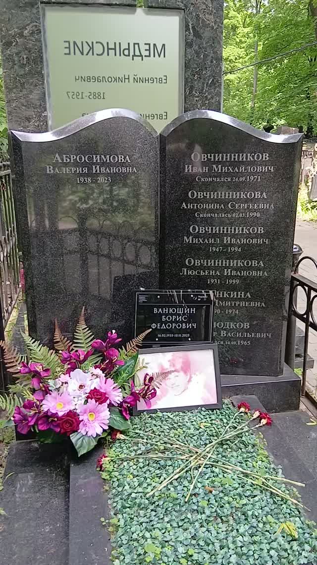 Могила Люсьены Овчинниковой, Ваганьково, июнь 2026