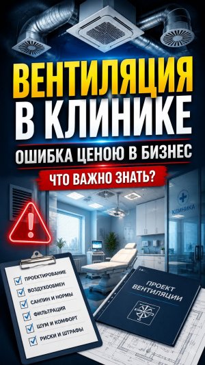 Вентиляция в клинике: ошибка ценой в бизнес
