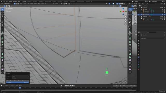 BLENDER Creating the Dune Ornithopter 15_Modeling section_Creating the door window part 1 смотреть онлайн