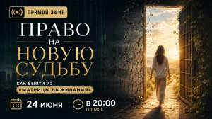 прямой эфир «⚡Право на новую судьбу. Как выйти из «матрицы выживания»