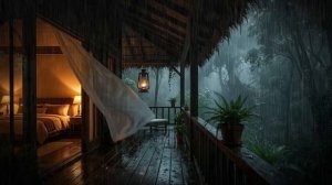 ШУМ ДОЖДЯ НА ЛЕСНОЙ ВЕРАНДЕ ДЛЯ СНА И ГЛУБОКОГО РАССЛАБЛЕНИЯ 🌧️