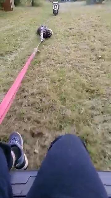 Опасно! Не повторять Протаскивание. отцепился посредине
