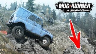 УАЗику в ГОРАХ даже лебедка не поможет - Mud Runner прохождение игры. - Krasher (1080p, h264) смотреть онлайн