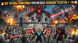 🔥 ВСЕ ТИТАНЫ СПИКЕРМЕН ПРОТИВ ВСЕХ СКИБИДИ ТУАЛЕТОВ 1–78! 😱