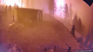 Леской пожар, видео снято на камеру видеонаблюдения в округе  Пьюит (Юта, США 23062026)