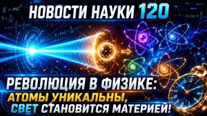 Революция в физике: атомы уникальны, свет становится материей!/Новости науки 120