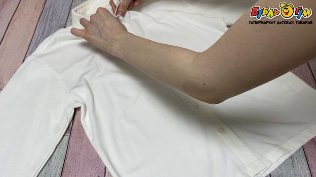 Блузка Lanson Kids школьная классическая на пуговицах белая - видео