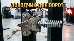 Самодельный доводчик-замок для ворот своими руками | Простой лайфхак из металла