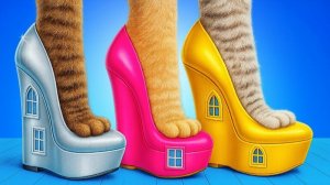 Реакция моей кошки на секретный дом