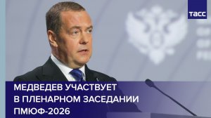 Медведев участвует в пленарном заседании ПМЮФ-2026