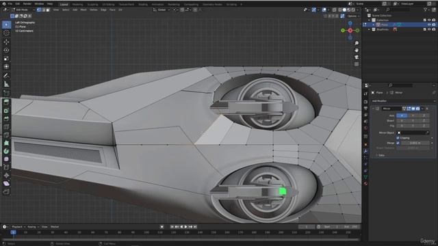 BLENDER Creating the Dune Ornithopter 7_Modeling section_Modeling the top area of the body смотреть онлайн