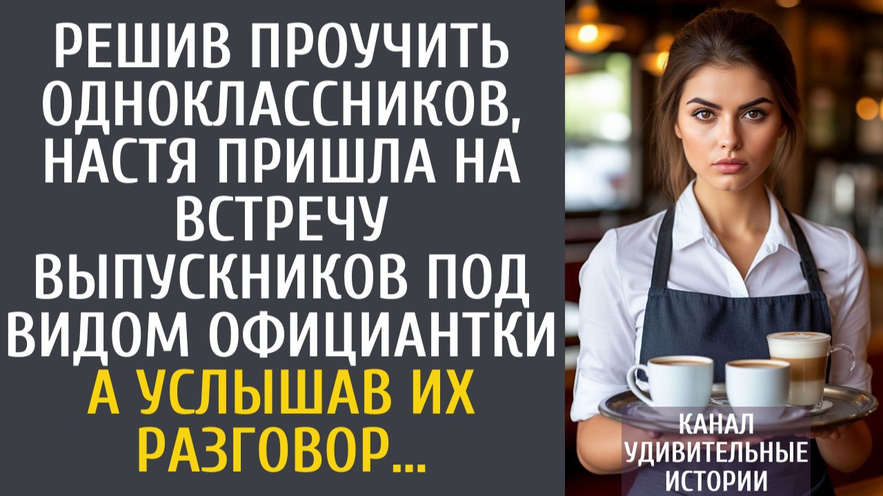 Истории из жизни Решив проучить одноклассников, Настя пришла на встречу выпускников как официантка… смотреть онлайн