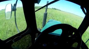 Первый кусочек сенокоса. Скосил и убрал, быстрая просушка в жару.