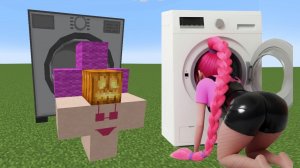 СЕСТРА ЛИЛИ УГОВАРИВАЕТ ПОППИ ПОИГРАТЬ В АДДОН ДЛЯ СТИРАЛЬНОЙ МАШИНЫ  в Minecraft!