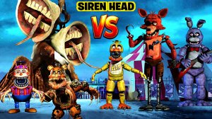 📢 СИРЕНОГОЛОВЫЙ 📢 против АНИМАТРОНИКОВ. Кто круче? SIREN HEAD vs TOY ANIMATRONICS.