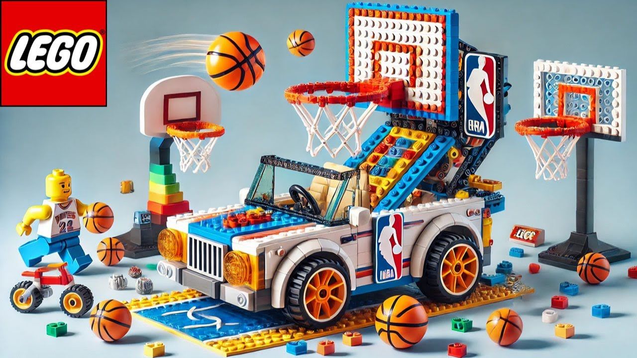 LEGO Car NBA Hittin' Hoops Basketball Arcade Game 🏀 Lego Auto Tech смотреть онлайн